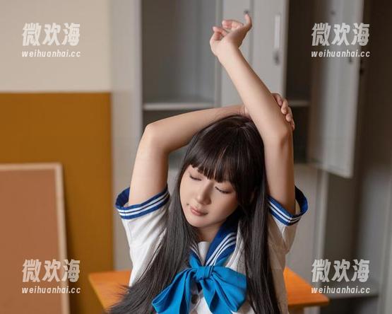 一抹清新，浅安安的cos搭配图包里细腻的氛围-微欢海